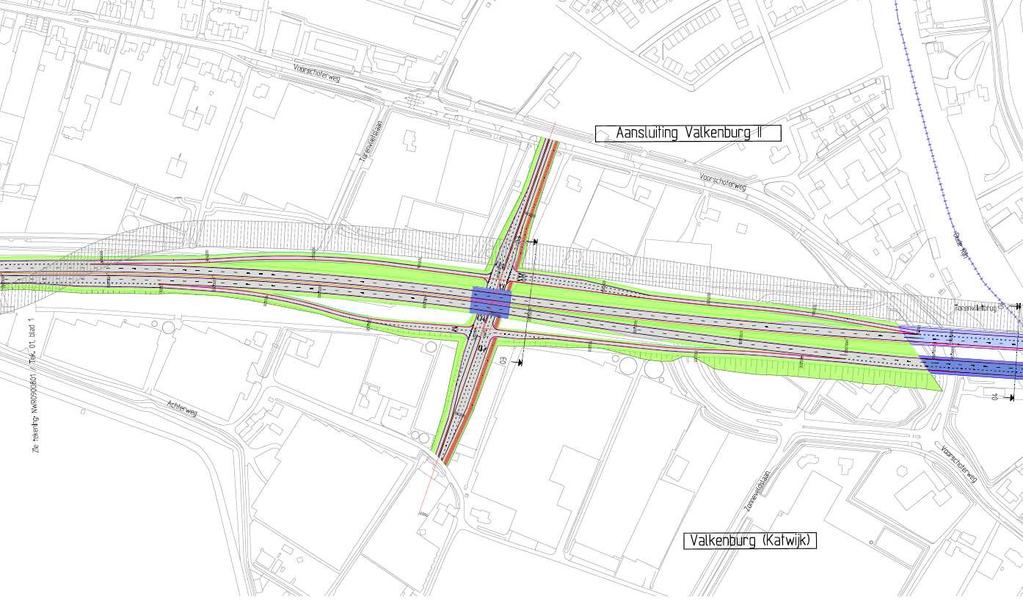 Zichthinder voor woningen aan noordzijde Tjalmaweg Omrijden vanuit N441 naar nieuwe aansluiting Beperkte ruimte t.o.v. het project Duinvallei 2.