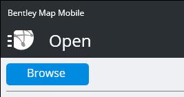 Gebruiken van de data in Bentley Map Mobile Om het aangemaakte bestand in Navigator te bekijken: 1.
