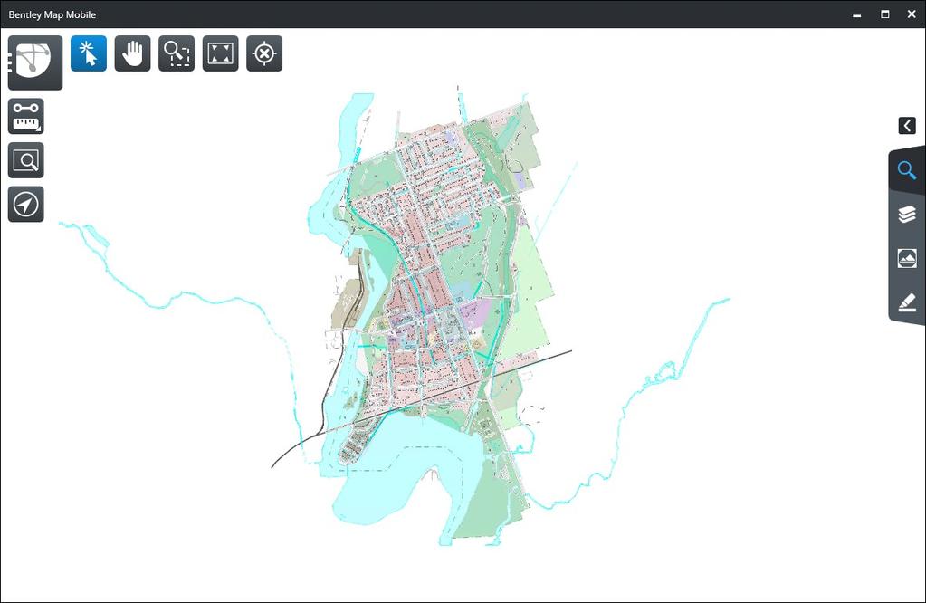 imodel bestand. 5. Bekijk het imodel in Map Mobile met behulp van de verschillende opties.