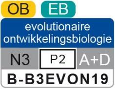 EVOLUTIONAIRE ONTWIKKELINGSBIOLOGIE Evolutionary developmental biology Coördinator: dr. B.K.A. Nelemans, b.k.a.nelemans@uu.nl Onderzoeksgroep Ontwikkelingsbiologie H.R. Kruytgebouw, kamer O511 Docent: dr.