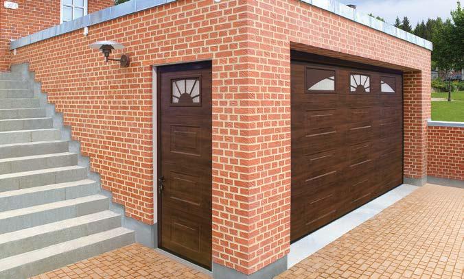 ZIJDEUR De zijdeur wordt geïnstalleerd samen met de garagedeuren uit series Classic en Trend Standaardkleuren voor de deur: