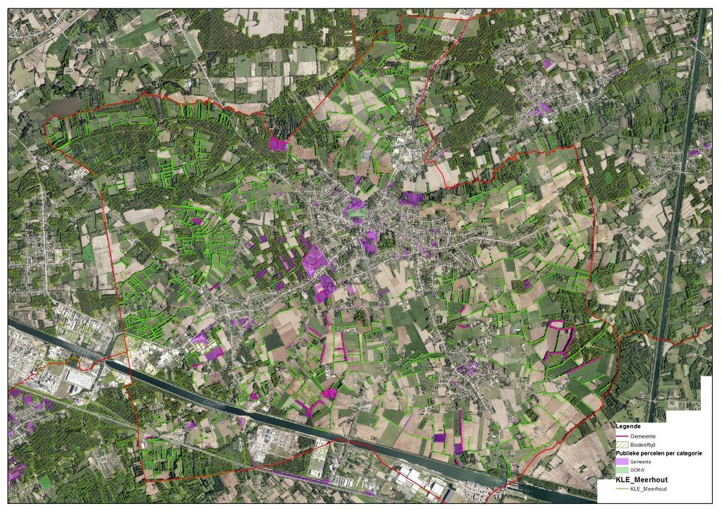 Bossen en houtkanten in eigendom gemeente Detail inventarisatie Detail beheerplanning Opvolging beheer In verkenningsnota Effectief deelnemende percelen Globaal kader Alle houtkanten op grondgebied