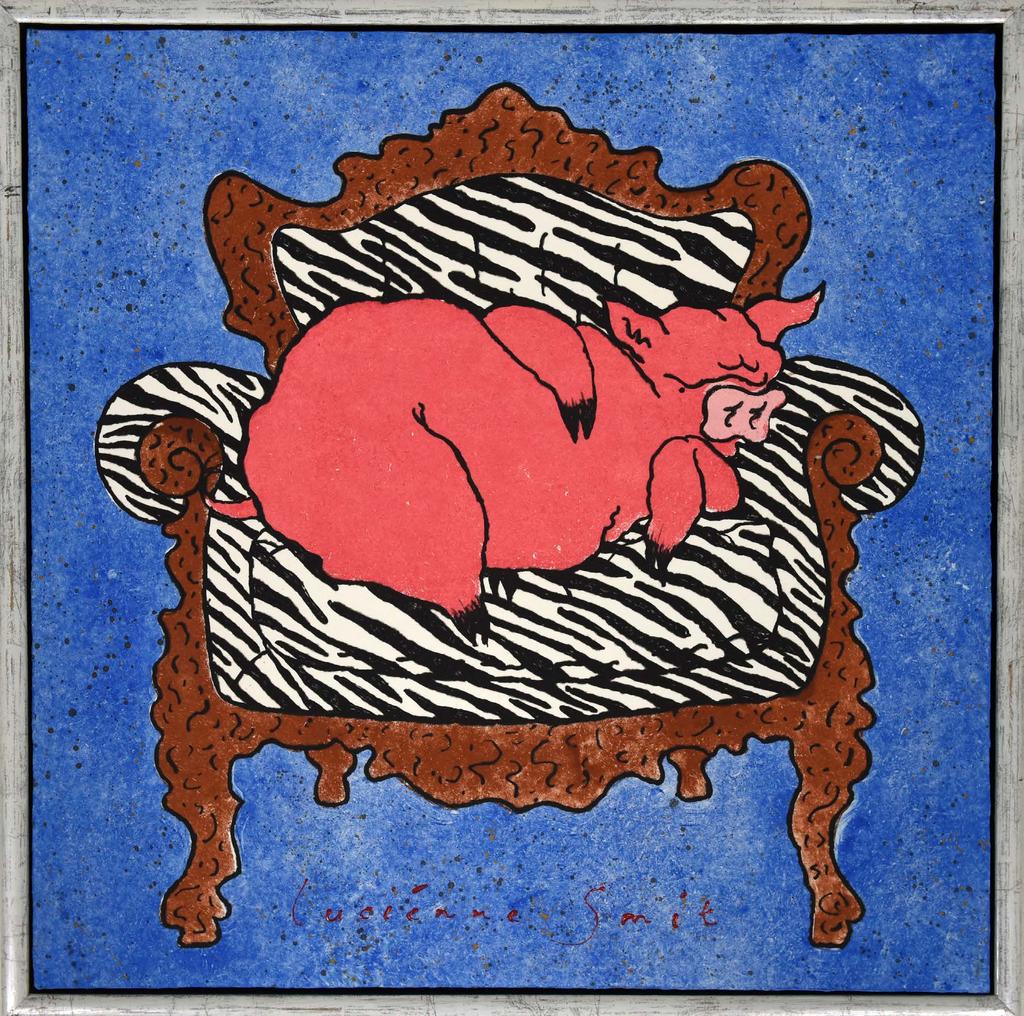 Luciënne Smit Chair with pig 55