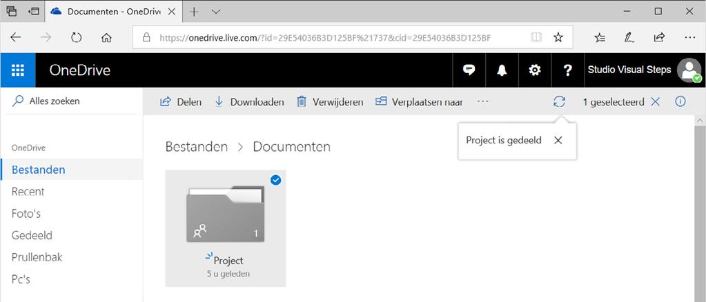 Office-bestanden en OneDrive 19 U stelt in dat de ontvanger van de link de map en de bestanden niet mag bewerken.