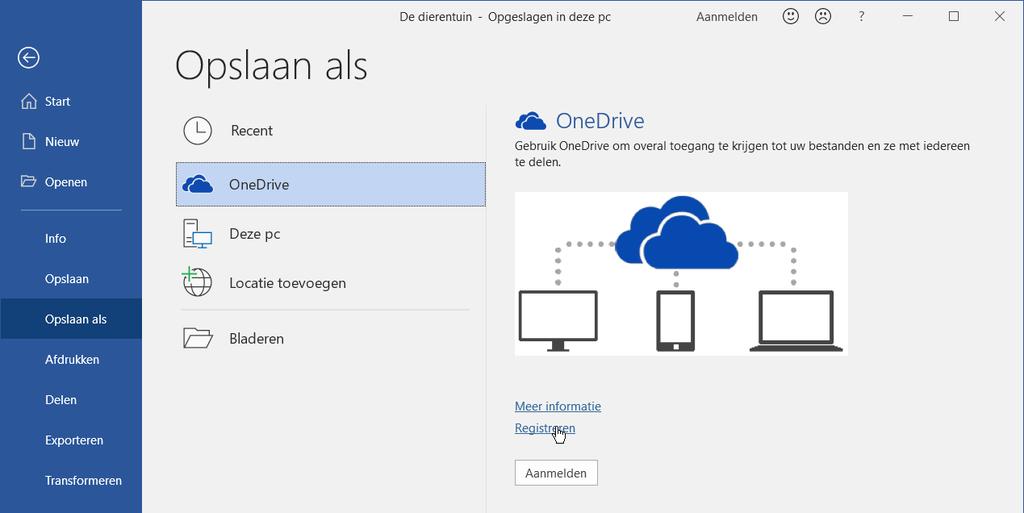 Office-bestanden en OneDrive 3 HELP!