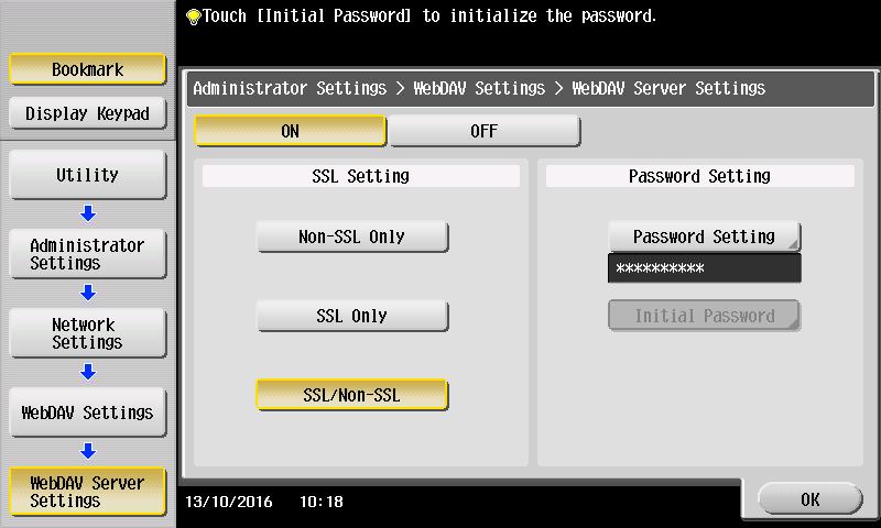 Voorbereiden Voorbereiden op op installatie de installatie 15 1 4. Selecteer vervolgens [WebDAV-serverinstellingen]. 5.