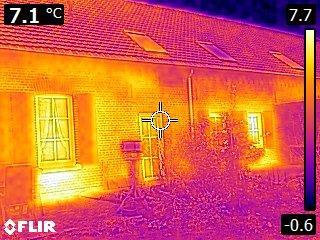Begin 2018 van 75 huizen warmtebeelden gemaakt.