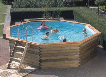 De zwembaden kunnen zowel bovengronds, half ingegraven als volledig ingegraven opgebouwd worden.