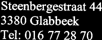 OCMW Glabbeek Steenbergestraat 44 3380 Glabbeek Tel: 016/77 28 70