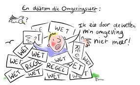 Waarom een nieuwe Omgevingswet? Nieuwe wetgeving, één overheid, één loket Met de nieuwe Omgevingswet worden nagenoeg alle 26 bestaande wetten over de omgeving waarin we leven ondergebracht in één wet.