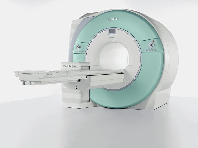 foto: MRI-scan De laborant maakt een serie opnamen van het lichaamsdeel dat onderzocht moet worden. Elke opname toont een dwarsdoorsnede van dit lichaamsdeel.