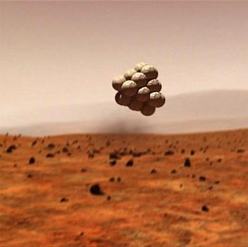 De Viking 1 en 2 moesten onderzoeken of er leven op Mars was.