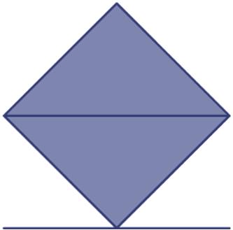 Er zijn vier witte driehoeken en vier even grote grijze driehoeken.