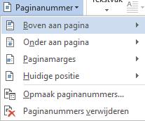 Aan de pagina s van een document kun je automatisch een paginanummer laten toekennen. Paginanummering Het is aan te raden om in een document dat meerdere pagina s bevat paginanummering te gebruiken.