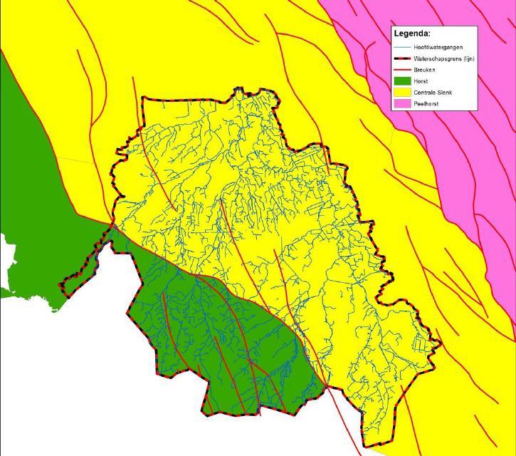 In het grondwatermodel kunnen, in verband met rekentijd, niet alle geologische lagen apart geschematiseerd worden. De geologie in Noord-Brabant is daarom geschematiseerd aan de hand van 19 modellagen.