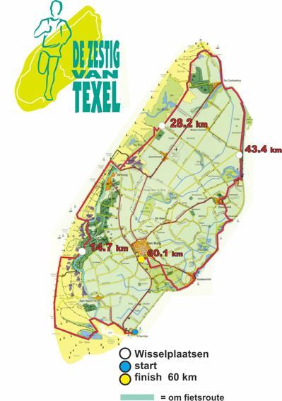 De route, een mooi rondje Texel!! 6 uur en 23 minuten ben ik onderweg, waarvan ik 6 uur en 9 minuten daadwerkelijk heb bewogen. Wat een tocht!! Omdat het parcours zo afwisselend is wordt het niet saai.