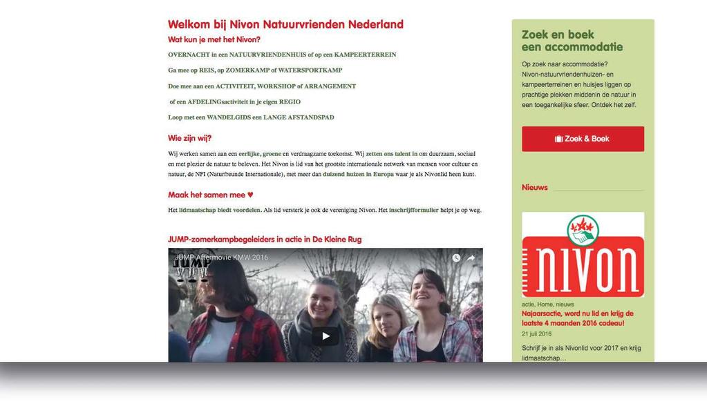 home zoek en boek accommodaties wandelen reizen vereniging contact Natuurvriendenhuis De Bosbeek Het grootste Nivon-huis in Nederland.