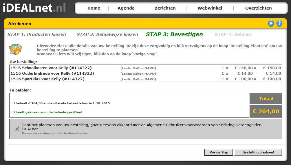 betalingswijze Stap 3:
