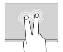 U kunt ook met één vinger op een willekeurige plek op het oppervlak van de trackpad tikken om de linkermuisknopactie uit te voeren.