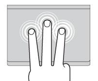 Tikken met vier vingers Tik met vier vingers ergens op de trackpad om het actiecentrum te openen.