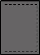 zwart-asoutlined in het diagram hieronder verlaten de ene rand "unstitched".