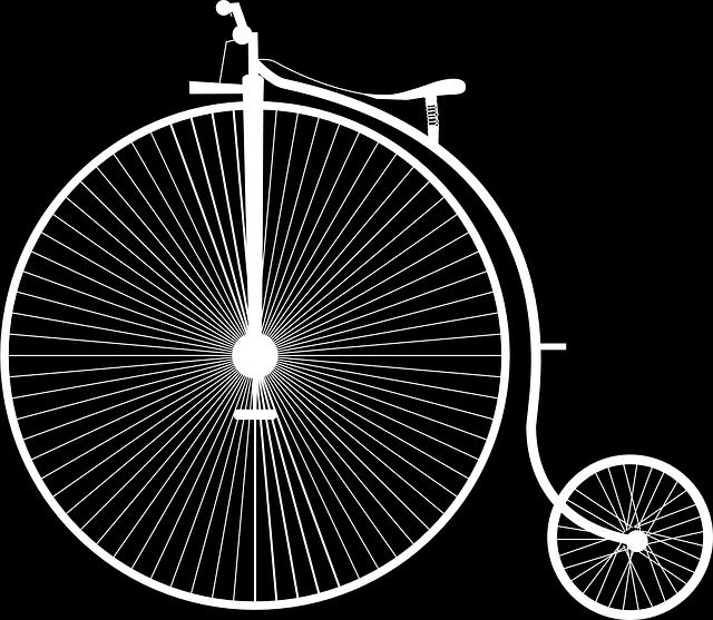 Het grote wiel maakte de fiets sneller.