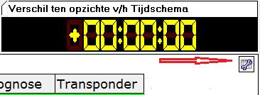 Het veranderd naar de kleur rood als the transponder de tellus passeert en blijft rood totdat de minimale rondetijd verstreken is. Ronden: Het aantal ronden van de rijder.