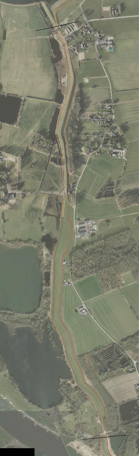 asverschuiving met verticale pipingvoorziening (D). Inpassing en maatwerk Op het noordelijke deel bevinden zich binnendijks verschillende woningen en buitendijks waardevolle natuur.