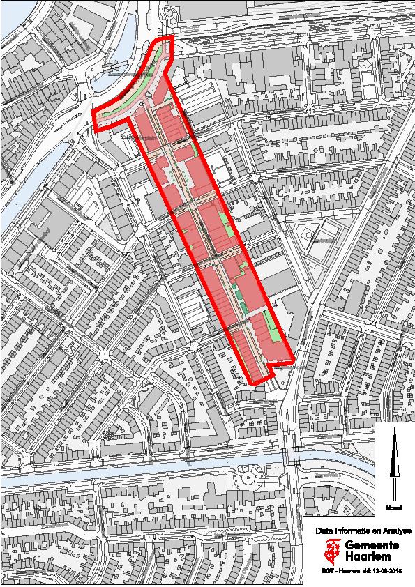 Bijlage 1: zone Amsterdamstraat, welk gebied binnen de rode lijn is weergegeven