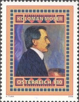 In 1906 ontving Kolo Moser van de Staatsdrukkerij de opdracht een nieuwe serie postzegels te ontwerpen