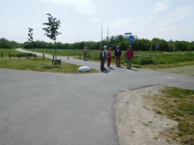 fietsenstalling op afstand van het startpunt van wandelroutes 36.1.