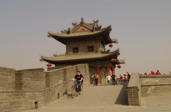 6 Dag7: Xi An -Guilin (O-M-A) rijden we naar de oude stadswallen om ze per fiets te verkennen.