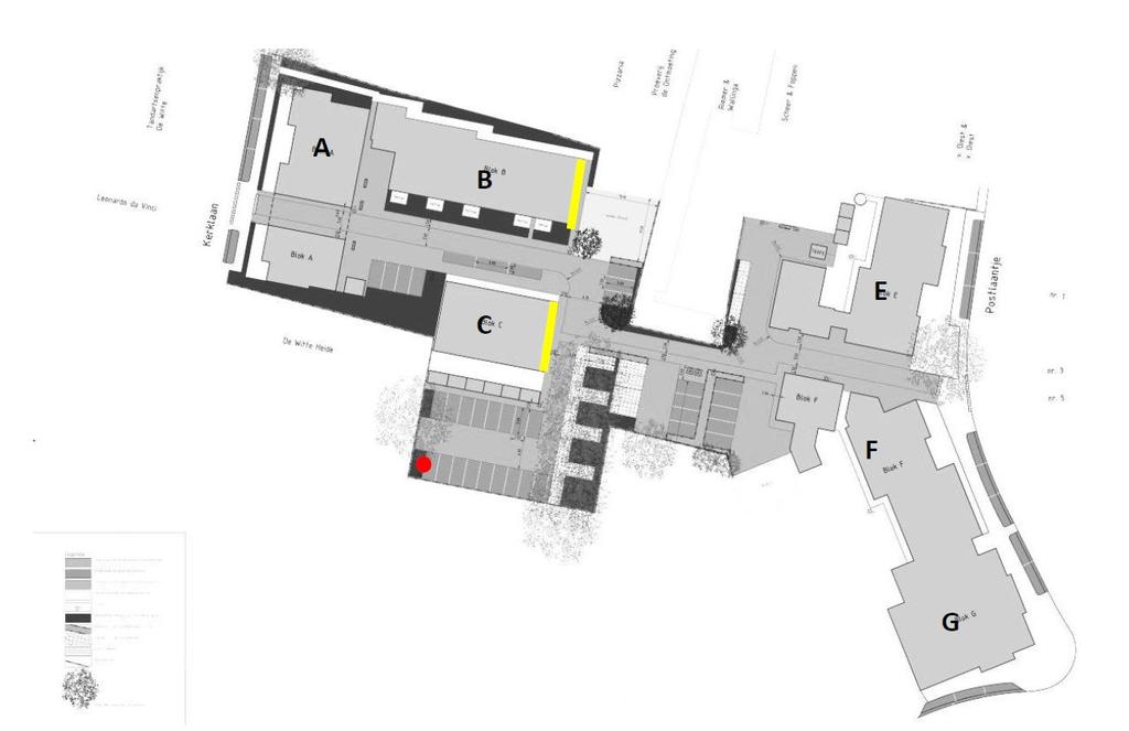 Figuur 4: Locatie huismussentil (rode stip) en permanente