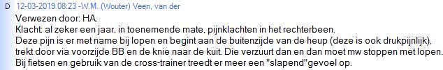 Casus 2 Vrouw, 56 jaar