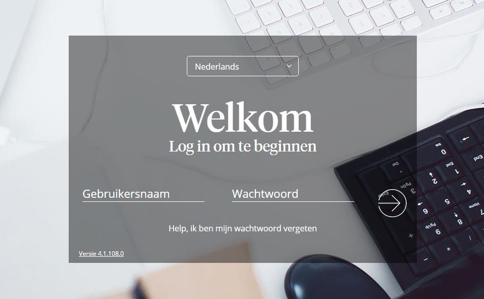 Vul uw gebruikersnaam en wachtwoord in die u via uw e-mail toegestuurd hebt gekregen.