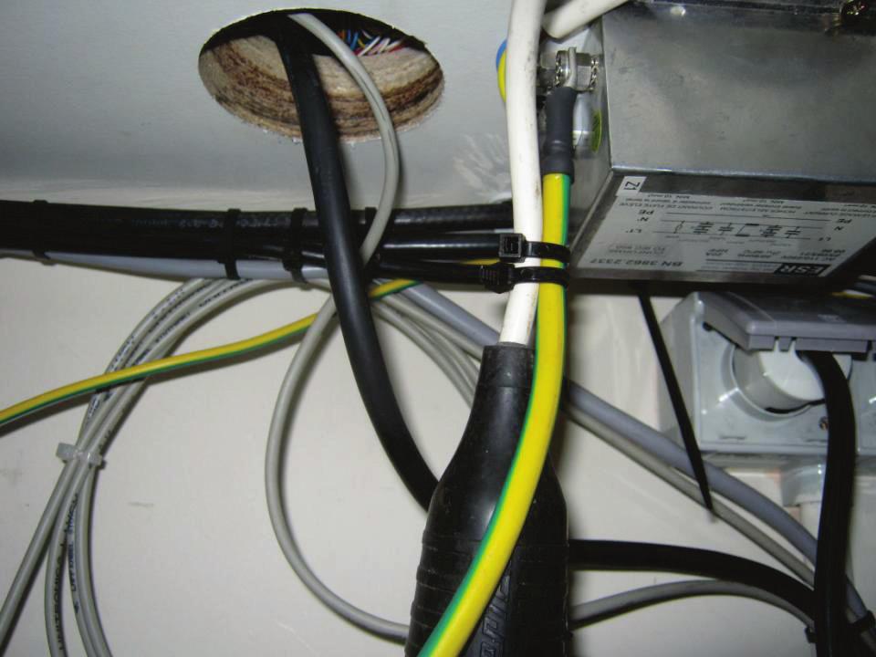 Alle netfilters zijn verbonden met een 16mm² soepele