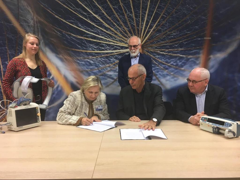 Ondertekening van het convenant met het LUMC Zorginstellingen, Industrie of Opleiding Centra Naam AmbulanceZorg Rotterdam-Rijnmond GGD Gelderland Zuid Getinge Netherlands BV Skan Staal BV Kon.