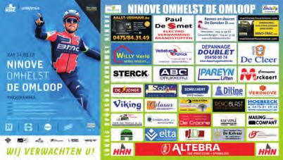 PUBLICITY LOKALE SPONSORS AANKOMST NINOVE De stad Ninove, samen met ons Omloop Finish Team, bieden jullie de mogelijkheid tot plaatselijke publisponsoring.