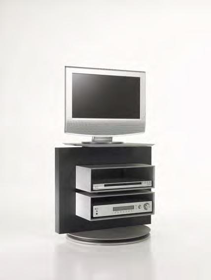 Het SM-02 meubel is specifiek ontworpen om de beschikbare ruimte optimaal te benutten. Dit model heeft twee lades voor audio- en videoapparatuur.