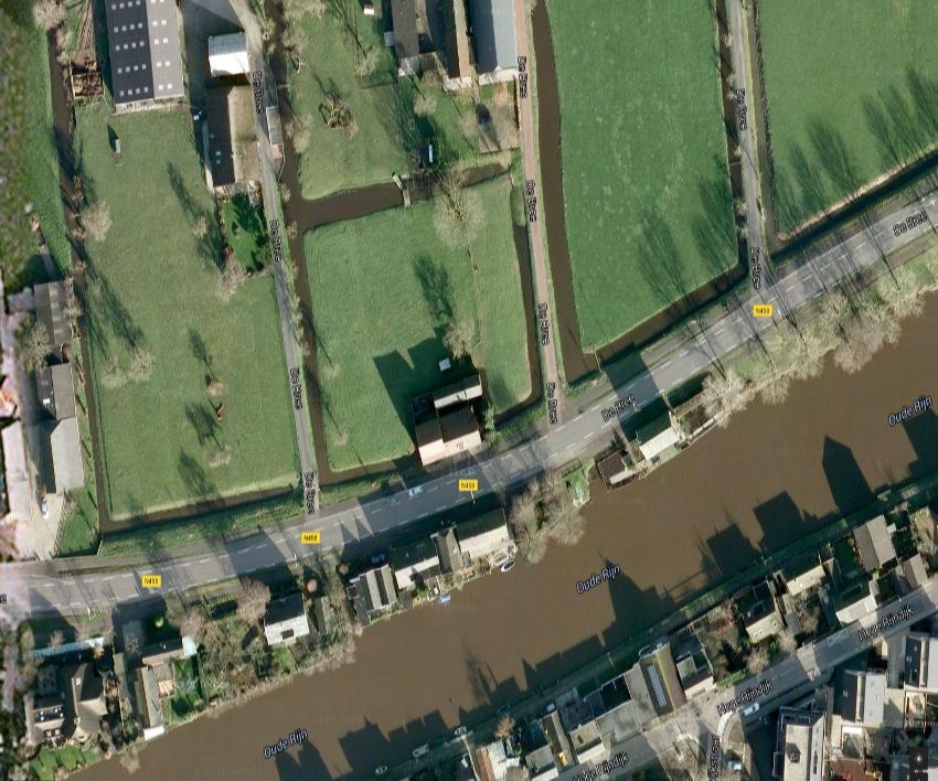 Projectgebied De Bree 14, Google Earth Kadastrale tekening Te slopen