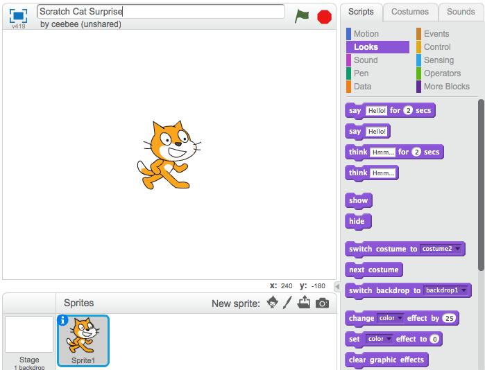 SCRATCH VERRASSING Kun je de Scratch-kat iets verrassends laten doen?