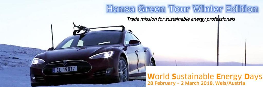 netwerkreis met elektrische auto's naar inspirerende duurzame 'best practises' in de 'Hansa' regio in Nederland, Duitsland en Denemarken.