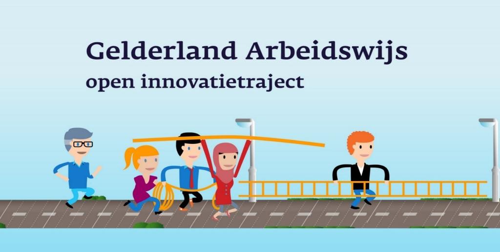 2. Gelderland Arbeidswijs in het kort Wat Gelderland Arbeidswijs is een open innovatietraject van de Provincie Gelderland, uitgevoerd door Wise Up Consultancy, met als doel vernieuwende ideeën uit de