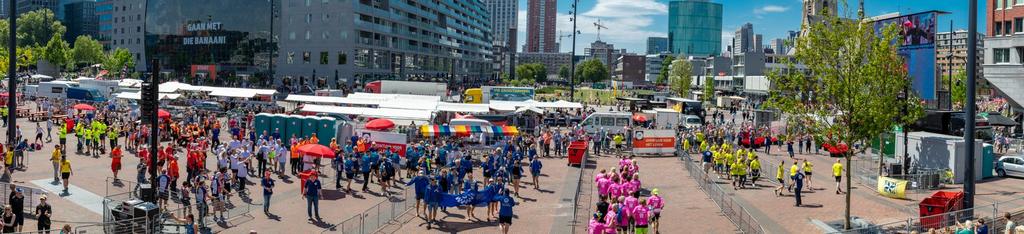 TEAMZONE Voor teamleden die niet als loper of fietser actief zijn op het laatste deel van de route Verzamelplaats, drankje, finish volgen op groot