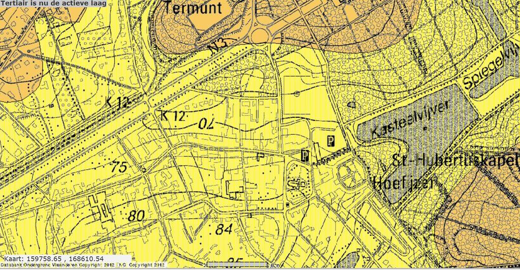 1.3.2 Geologische opbouw Onder het projectgebied bevinden zich sedimenten die behoren tot de Formatie van Brussel (fig. 1.6). Deze formatie dateert uit het Midden Eoceen (fig. 1.7).