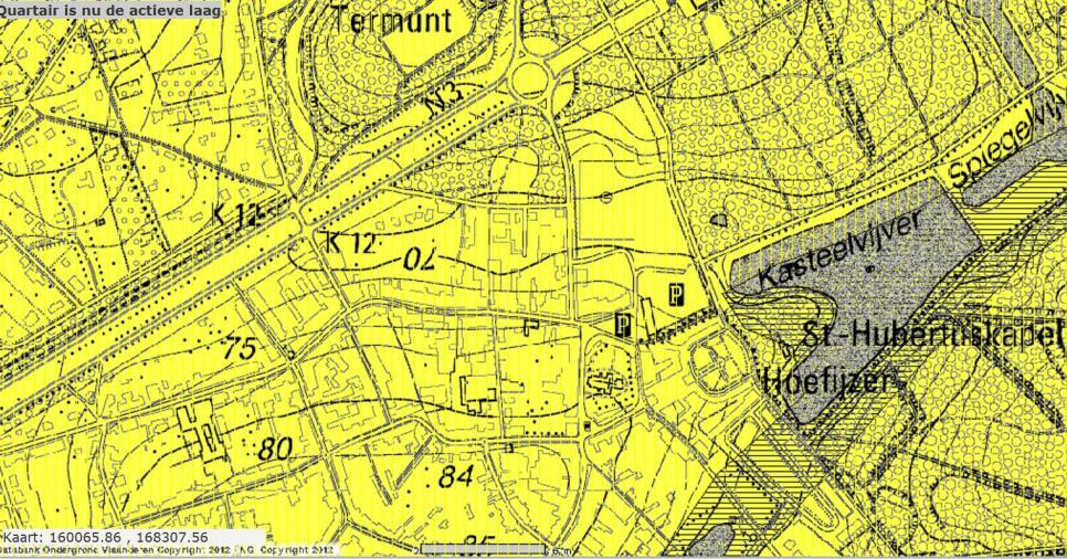 Legende 11 : Fig. 1.8: Quartair geologische kaart met aanduiding van het projectgebied 10.