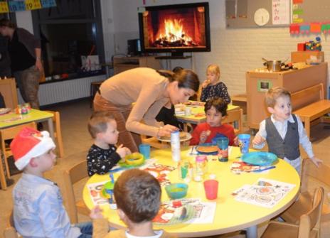 In iedere groep werd er een buffet ingericht