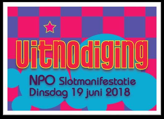 Slotmanifestatie 19 juni 2018 Op dinsdag 19 juni vond in het Theater aan de Parade te s-hertogenbosch de jaarlijkse Slotmanifestatie van het Netwerk Praktijkonderwijs plaats.
