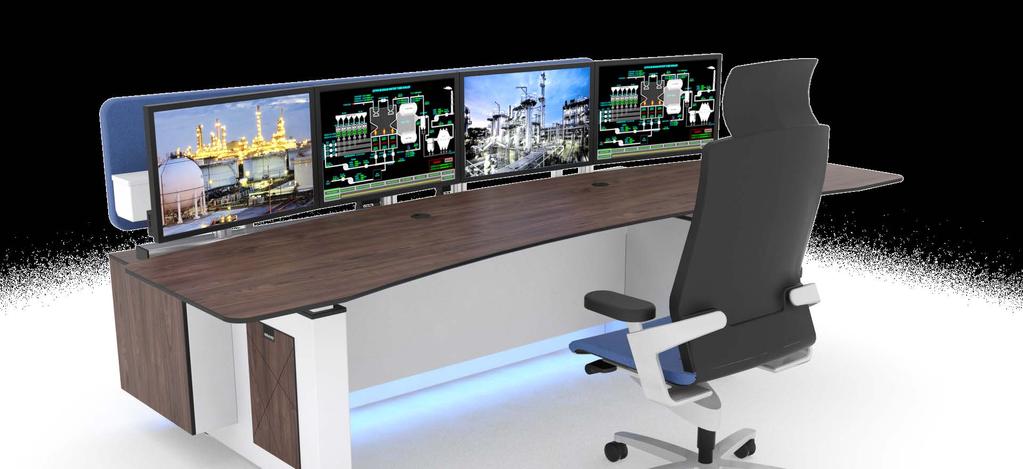 De Focus Desk I is een split-level model, dat zorgt voor een zeer ergonomische werksituatie.