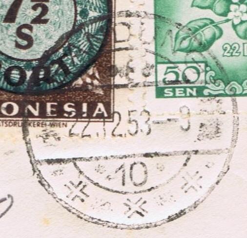 53--9 Het stempeltype 7, afgestempeld op Weense Drukken, komt met deze datum uitsluitend voor op poststukken van de se Postzegel Bond welke enveloppen zijn uitgegeven ter gelegenheid van het 35 jarig